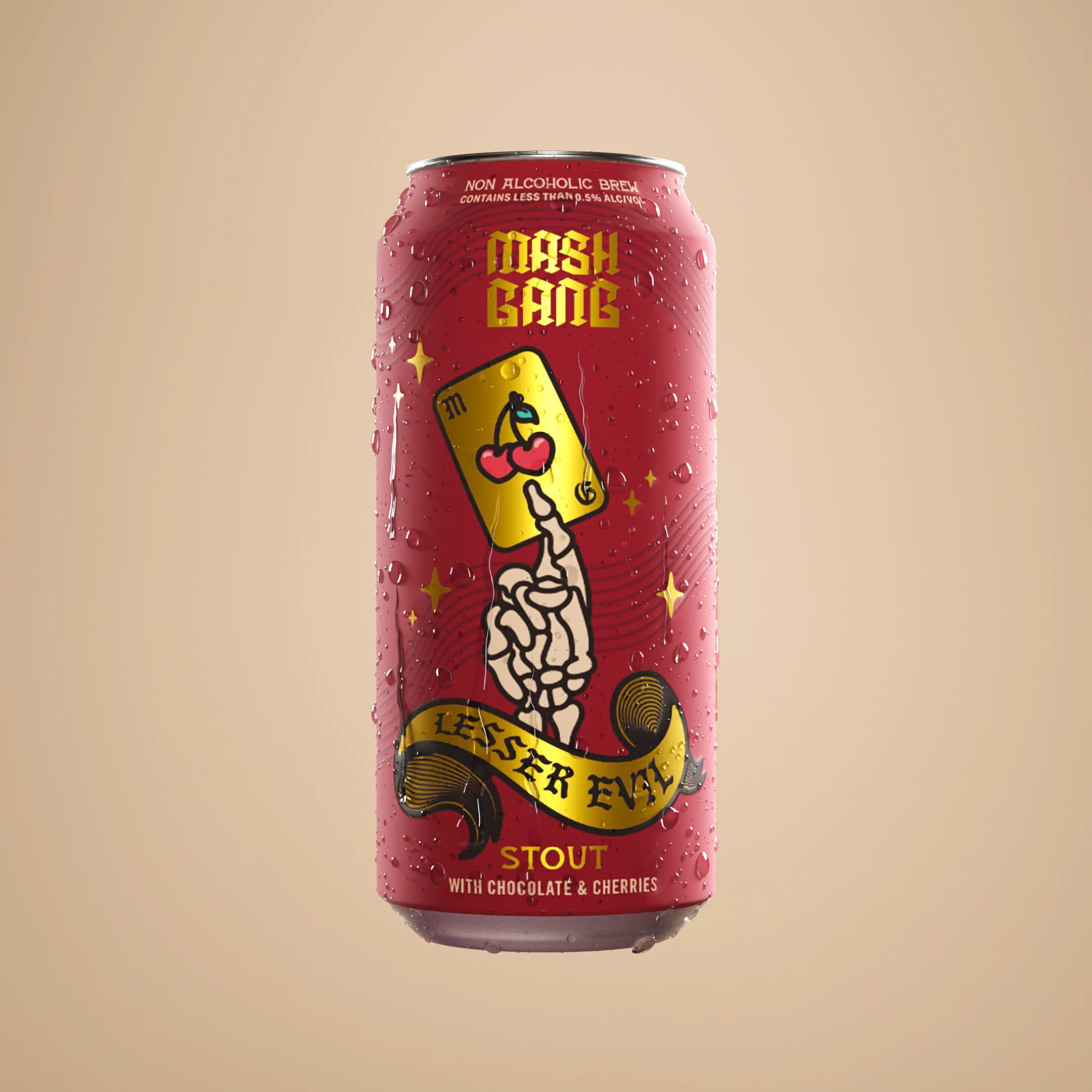 Lesser Evil Cherry Chocolate Stout 0.5% - Nought Drinks Lesser Evil Cherry Chocolate Stout 0.5% - Nought Drinks